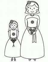 Coloring Bridesmaid Wedding Pages Kids Girl Flower Printable Girls Bride Color Groom Sheknows Books Book Drawing Flowergirl Clipart Colouring Big sketch template