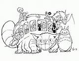 Totoro Bus Pages Neighbor Cat Para Colorear Coloring Dibujos Coloringhome Desde Guardado Imágenes sketch template