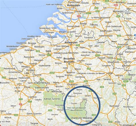 de ardennen op de kaart van belgie kaart