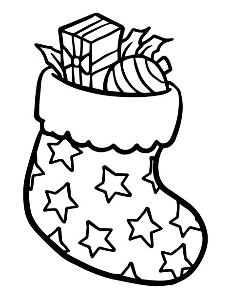 stocking coloring pages printable