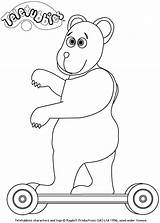 Bear Coloring Teletubbies Scooter Pages Christmas sketch template