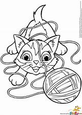 Yarn Coloring Kitten Pages Cat Electronic Ball Color Amazing Getcolorings Getdrawings Printable Print Book sketch template