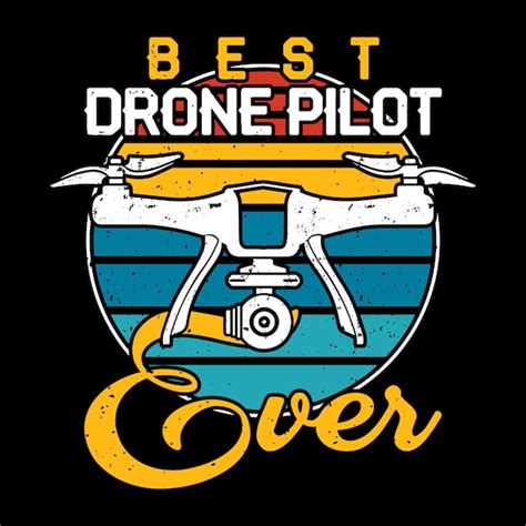 premium vector  drone pilot  retro vintage drone tshirt design