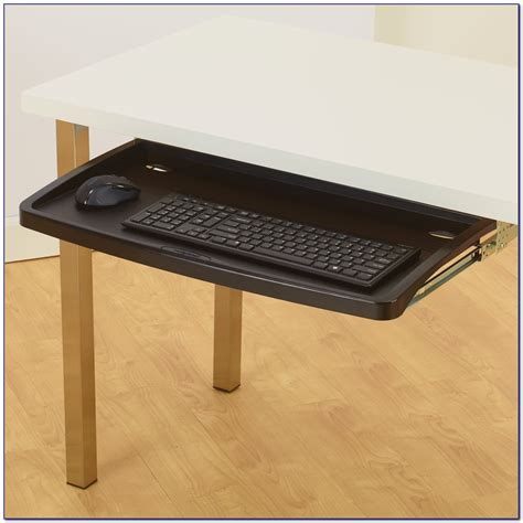 desk keyboard tray  glass desk desk home design ideas wprggmn