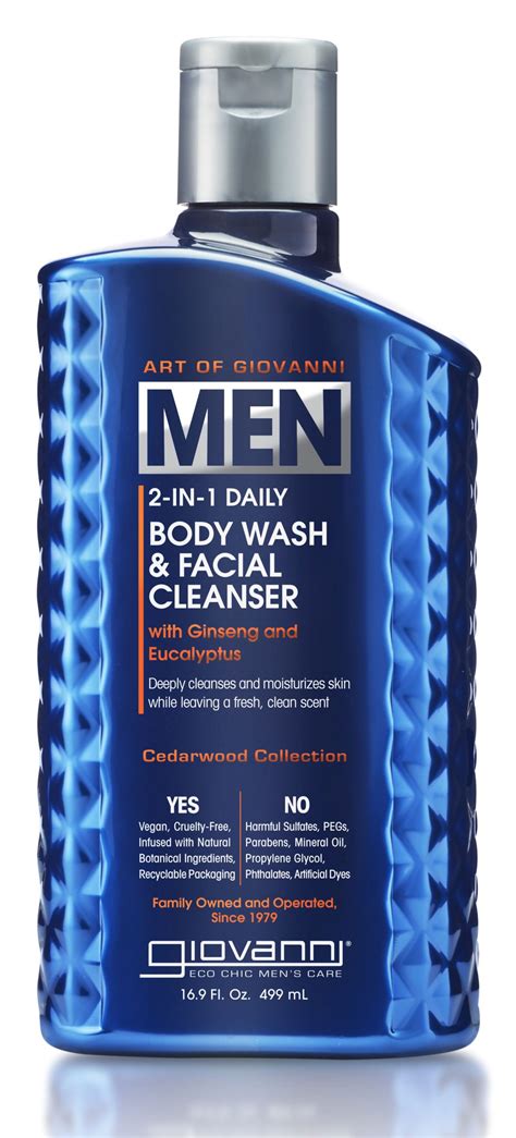 men    daily body wash facial cleanser giovanni