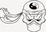 Skull Ninja Drawings Cool Easy Coloring Draw Drawing Pages Cartoon Skulls Printable Awesome Fire Devil Face Kids Clipart Beginners Collection sketch template