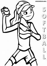 Softball Pitching sketch template