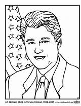 Presidentes Bill Clinton Uniti Presidenti Stati Imprimir sketch template
