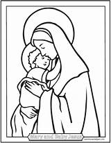 Mary Jesus Coloring Pages Draw Catholic Hail Bible Choose Board Christmas Mothers Happy Printable Drawings sketch template