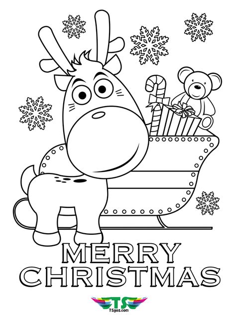 merry christmas cartoon coloring page tsgoscom