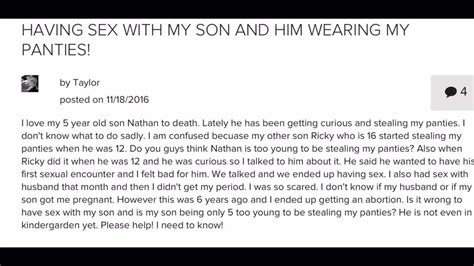 Having Sex With My Son And Him Wearing My Panties Posted