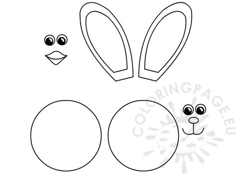 easter bunny easter chick templates cutout coloring page