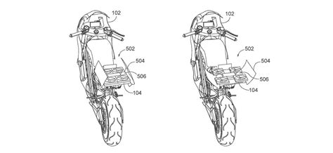 honda motorcycle mounted drone patent adventure rider