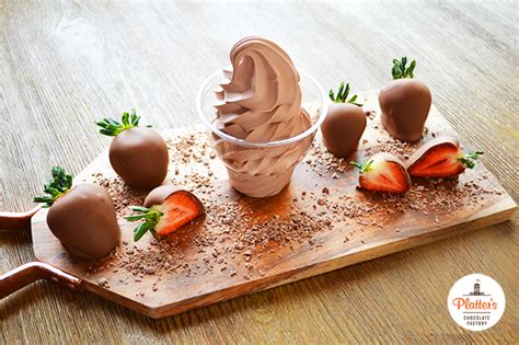 chocolate strawberry is the custard of the week at platter s ice cream