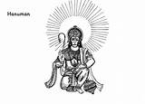 Hanuman Lord Coloring Drawing Clipart Wallpaper Colour Wallpapers Clipground sketch template