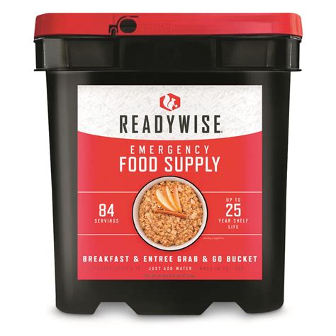wise emergency food supply grab  meal bucket  servings