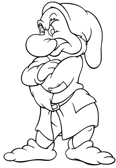 disney coloring pages grumpy  disney nerds podcast