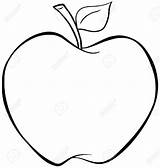 Apple Cartoon Drawing Pomme Kids Fruit Drawn Clipart Easy Line Apfel Schwarz Weiß Sketch Outlined Apples Outline Noir Dessin Blanc sketch template