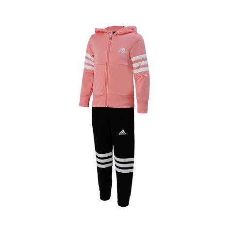 adidas hooded trainingspak meisjes roze zwart  kopen tennis point