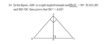 in the figure abc is a right angled triangle and ∠bac 90° degree
