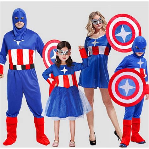 halloween anime captain america set shield cos costume male and female