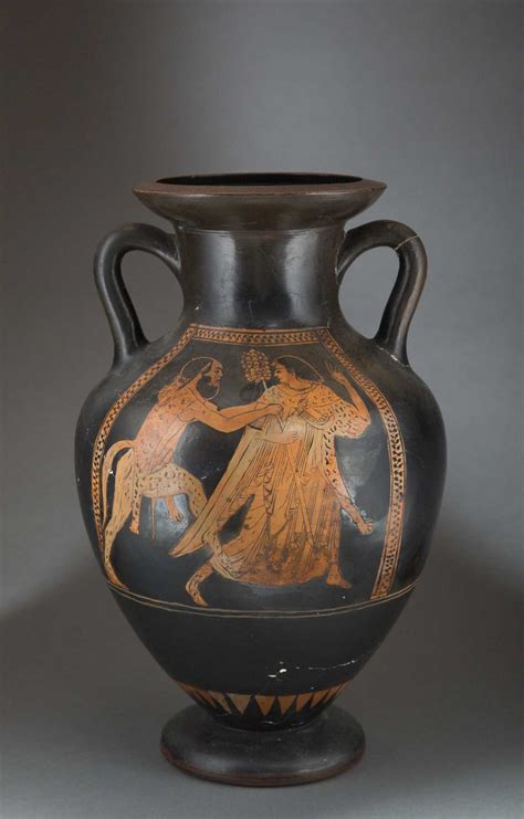 ancient greek red figure amphora vase