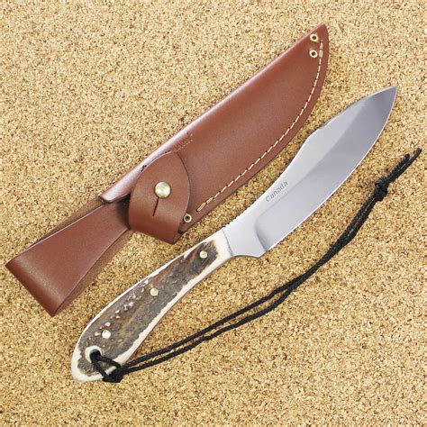 Survival Big Game Knife With Staghorn Handle By Grohmann Knives