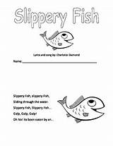 Slippery Fish Coloring Pages Template Booklet sketch template