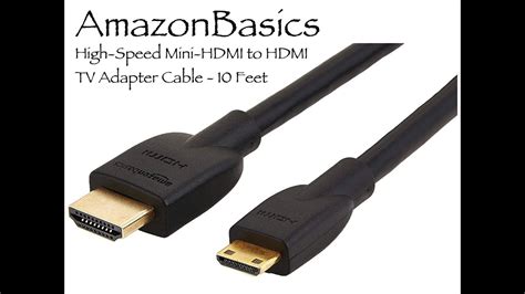 high speed mini hdmi  hdmi tv adapter  feet cable youtube