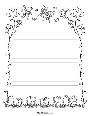 printable writing paper templates page