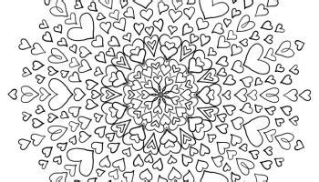 love mandala mandala doodle meditative coloring printable coloring