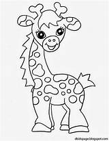 Coloring Pages Baby Giraffe Animals Printable Kids Color Cute Print Drawing Giraffes Getdrawings Getcolorings Printables Lagret Azcoloring Fra sketch template