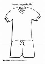Football Colouring Kit Pages Soccer Kits Drawing Coloring Sparklebox Jersey Kids Crafts Voetbal Printable Sheet Sports Sheets Printables Sport Colour sketch template