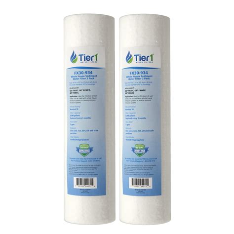 Tier1 30 Micron 10 Inch X 2 5 Inch 2 Pack Whole House Sediment Water