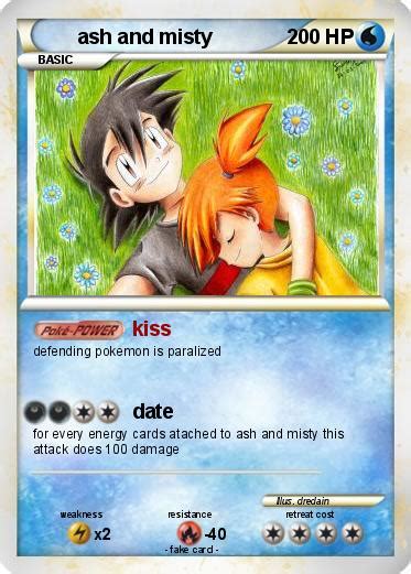 Pokémon Ash And Misty 15 15 Kiss My Pokemon Card