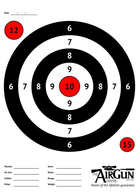 printable targets  air rifles