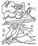 Santa Coloring Christmas Pages Sleigh 65b7 Five Hi Reindeer Printable Sheets Popular Library Clipart Honkingdonkey Coloringhome Cartoon sketch template