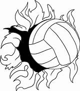 Volleyball Clipart Draw Flaming Clip Drawing Court Fire Cliparts Beach Designs Printable Flames Transparent Library Frosty Snowman Grey Panda Boat sketch template