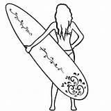 Surfboard sketch template