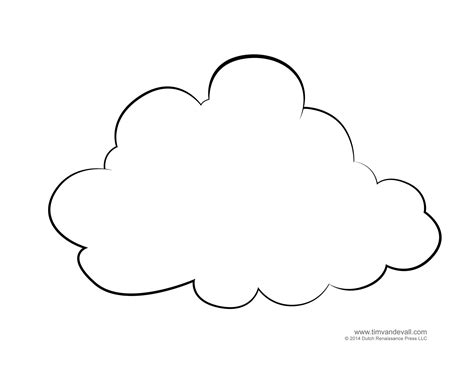 cloud template printable
