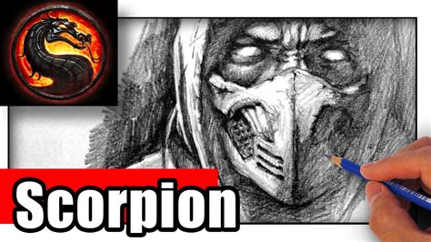How To Draw Scorpion From Mortal Kombat With Pencil Youtube