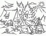 Coloring Pages Camp Summer Camping Kids Printable Seasons Family Color Sheets Clipart Choose Board Library Cartoon Popular sketch template