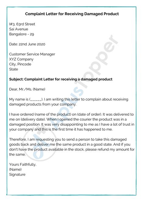 write  complaint letter   builder alice writing