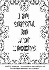 Gratitude Coloring Colouring sketch template