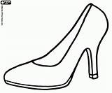 Zapato Schoenen Scarpa Elegante Colorare Disegni Scarpe Sapato Hakken Hoge Schoen Tacco Calzado Bota Bord Heel Denunciar sketch template