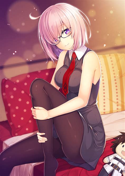 Wallpaper Anime Girls Short Hair Glasses Cartoon