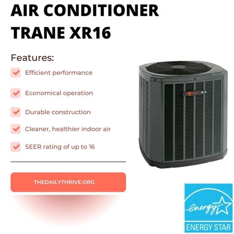 trane xr air conditioner specification  reviews