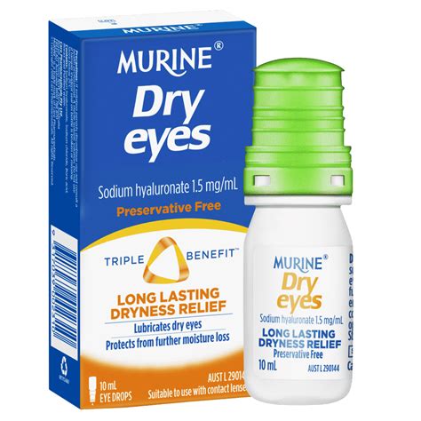 Murine Dry Eyes Eye Drops 10ml Long Lasting Dryness Relief Preservative