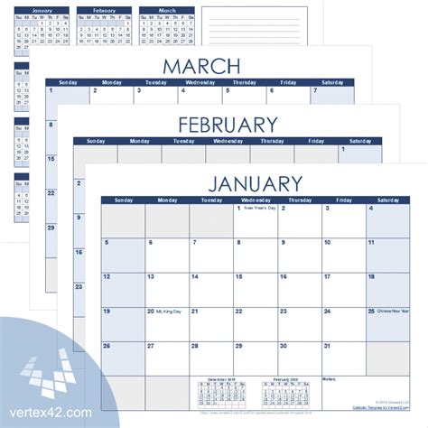 vertex printable calendar  resume templates