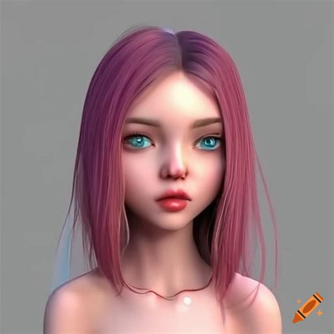 3d Girl Model On Craiyon